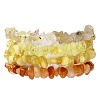 4Pcs Gemstone Beaded Stretch Bracelets Set BJEW-JB11180-1