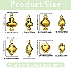 72Pcs 4 Styles Tibetan Style Alloy Pendants FIND-SC0019-40AG-2
