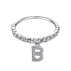 Rhodium Plated 925 Sterling Silver Micro Pave Clear Cubic Zirconia Finger Ring for Women RJEW-F150-16B-02P-1