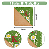 4Pcs 4 Style Felt Embroidery Bookmarks FIND-HY0003-46K-2