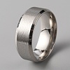 201 Stainless Steel Plain Band Ring for Men Women RJEW-WH0010-06E-MP-1