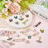 Alloy Enamel Pendants & Alloy Safety Pin Brooch AJEW-SP0002-04-3