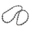 Non-Magnetic Hematite Beads Bracelets for Women Men NJEW-R020-01-4