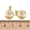 Brass Cubic Zirconia Pendants KK-L251-45G-4