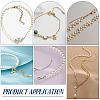 12Pcs 6 Styles 201 Stainless Steel & 304 Stainless Steel Box Chains Chain Extender FIND-UN00028-01-5