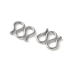 304 Stainless Steel S-Hook Clasps STAS-Z124-04F-P-2