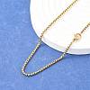 Ion Plating(IP) 304 Stainless Steel Venetian Chain Necklace Making STAS-A028-N032G-1