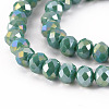 Electroplate Glass Beads Strands X-EGLA-A034-P8mm-B20-3