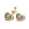 Brass Micro Pave Cubic Zirconia Fold Over Clasps KK-H455-53G-03-2