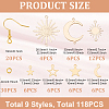 BENECREAT DIY Sun & Moon & Star Earring Making Finding Kit DIY-BC0006-50-2