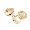 Oval Brass Locket Pendants KK-K414-12E-G-2