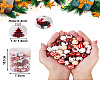 Beadthoven 100Pcs 5 Style Christmas Themed Dyed Natural Wooden Beads WOOD-BT0001-07-17