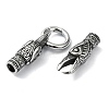 Tibetan Style 304 Stainless Steel Spring Gate Rings FIND-Z046-04AS-03-3