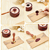 Brass Wax Seal Stamps with Rosewood Handle AJEW-WH0412-0250-3