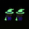 Halloween Theme Rack Plating Luminous Alloy Enamel Pendants ENAM-N056-234P-1-1