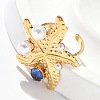 304 Stainless Steel Micro Pave Cubic Zirconia Plastic Pearl Cuff Rings RJEW-D310-02C-G-3