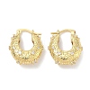 Brass Micro Pave Clear Cubic Zirconia Hoop Earrings EJEW-C181-07G-4