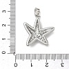 Brass Enamel & Clear Cubic Zirconia Pendants KK-G603-01P-03-3