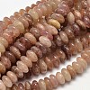 Rondelle Natural Red Star Stone Beads Strands G-P109-06-1