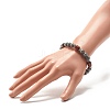 Natural Sesame Jasper Beaded Stretch Bracelet for Women or Men BJEW-JB07732-05-3