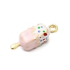 Food Theme Alloy Enamel Pendants FIND-C075-10B-G-2