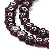 Handmade Millefiori Glass Bead Strands LAMP-J035-6mm-56-3