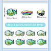 80Pcs 2 Colors Electroplate Glass Beads EGLA-SC0001-54A-2