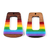 Opaque Resin & Walnut Hollow Pendants RESI-TAC0026-05T-3