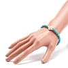 Synthetic Turquoise(Dyed) Ocean Theme Beaded Stretch Bracelet BJEW-JB08577-4