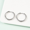 Tarnish Resistant 201 Stainless Steel Huggie Hoop Earrings Findings X-STAS-F149-33P-A-4