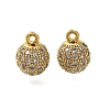 Rack Plating Brass Micro Pave Cubic Zirconia Charms KK-F883-07G-02-1