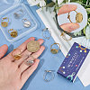 12Pcs 2 Colors 304 Stainless Steel Open Cuff Ring Component STAS-SC0007-88-3
