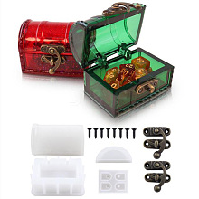 DIY Vintage Dice Jewelry Storage Box Silicone Mold Sets SIMO-PW0006-023