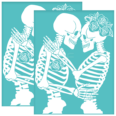 Self-Adhesive Silk Screen Printing Stencil DIY-WH0338-348-1