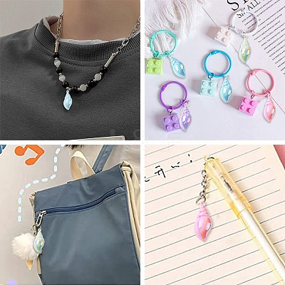 20Pcs 4 Colors Acrylic Pendants SACR-CJ0001-40-1