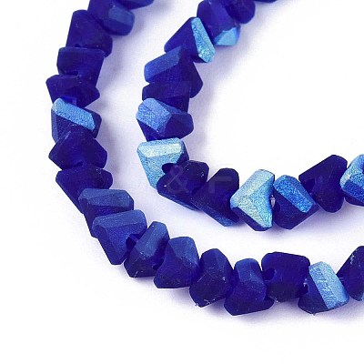 Frosted Transparent Glass Beads Strands GLAA-N054-4mm-11-1