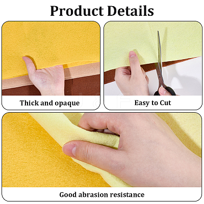 7Pcs 7 Colors Non-woven Felt Fabric DIY-CP0012-69C-1