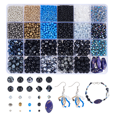 DIY Beads Jewelry Making Finding Kit DIY-PH0017-56-1