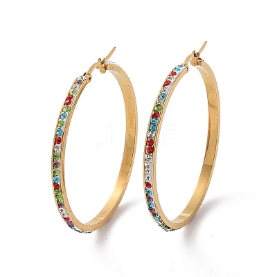 304 Stainless Steel Hoop Earrings EJEW-N0031-11G-03E-1