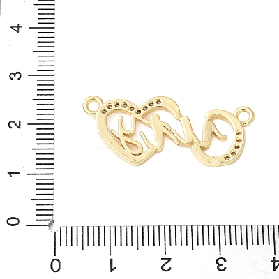 Brass Micro Pave Clear Cubic Zirconia Links KK-D357-03H-G-1