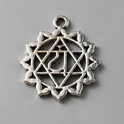 Chakra Zinc Tibetan Style Alloy Pendants FIND-WH0137-05B-AS-1