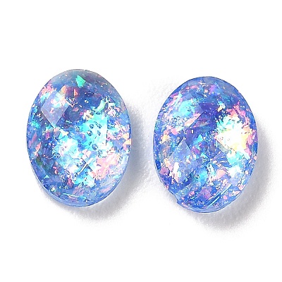 Resin Imitation Opal Cabochons RESI-H148-09-1