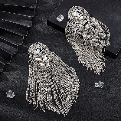 Fashionable Alloy Tassel Epaulettes AJEW-WH0278-05P-1