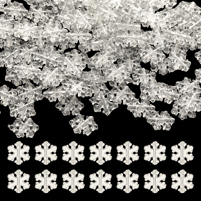 500Pcs Transparent Acrylic Beads MACR-SC0002-14-1