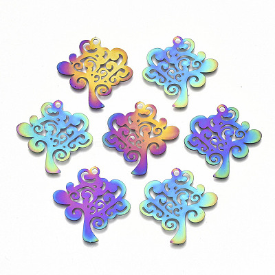 Ion Plating(IP) 201 Stainless Steel Pendants X-STAS-R114-028-1