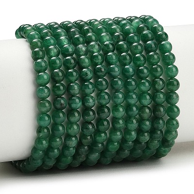 Natural Fuchsite Beads Strands G-L661-B01-4mm-B-1