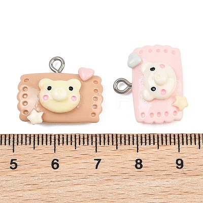 Opaque Resin Pendants RE-CBA5D24-07-1