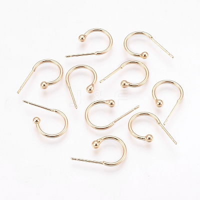 Brass Stud Earring Findings LS-X-KK-T020-105G-1