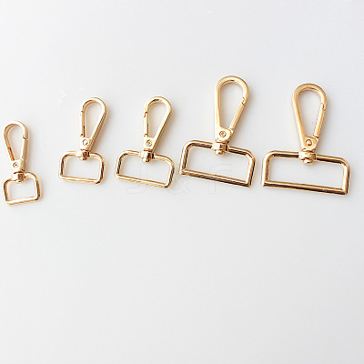 Alloy Swivel Clasps Lanyard Snap Hooks for Purse Bag Strap Hardware AL-CBACC64-01G-A-1