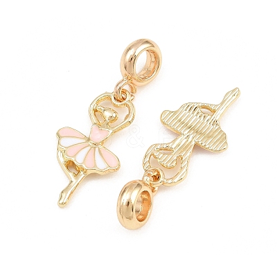 Alloy Enamel European Dangle Charms AL-CBAC2D3-18G-1
